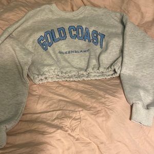 grey adika cropped sweatshirt